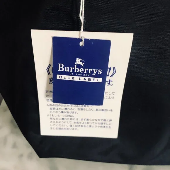 NWT BURBERRY Blue Label Japan Exclusive Nylon & Leather Tote RARE Deadstock - Picture 2 of 13
